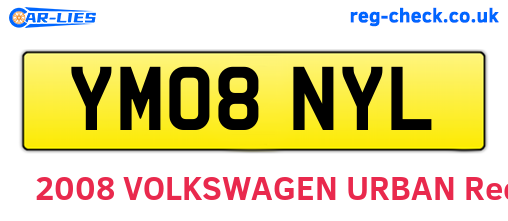YM08NYL are the vehicle registration plates.