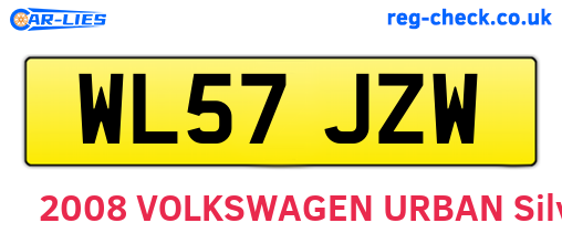 WL57JZW are the vehicle registration plates.