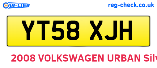 YT58XJH are the vehicle registration plates.