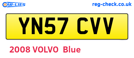 YN57CVV are the vehicle registration plates.