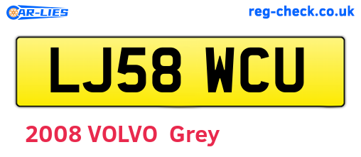 LJ58WCU are the vehicle registration plates.