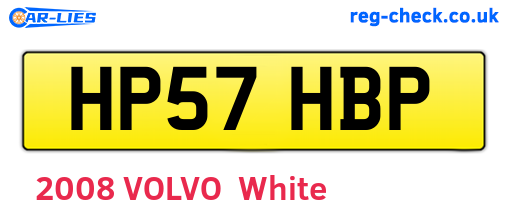 HP57HBP are the vehicle registration plates.