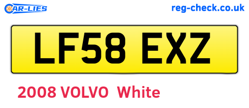 LF58EXZ are the vehicle registration plates.