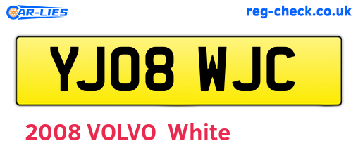 YJ08WJC are the vehicle registration plates.