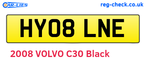 HY08LNE are the vehicle registration plates.