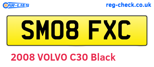 SM08FXC are the vehicle registration plates.