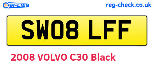 SW08LFF are the vehicle registration plates.