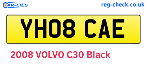 YH08CAE are the vehicle registration plates.