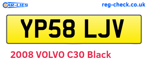 YP58LJV are the vehicle registration plates.