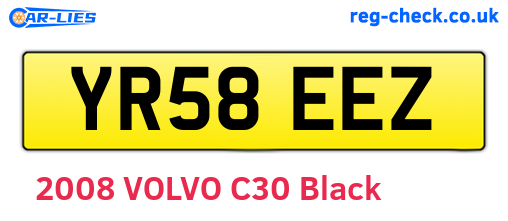 YR58EEZ are the vehicle registration plates.