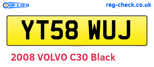 YT58WUJ are the vehicle registration plates.