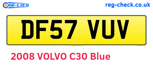 DF57VUV are the vehicle registration plates.