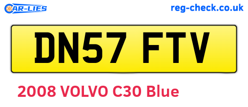 DN57FTV are the vehicle registration plates.