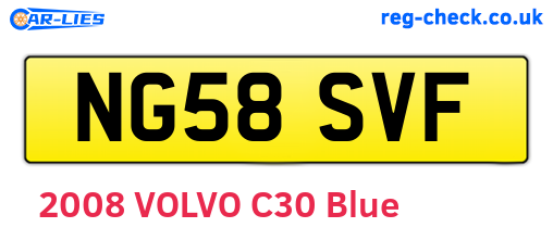 NG58SVF are the vehicle registration plates.