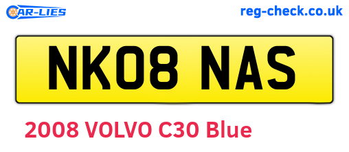 NK08NAS are the vehicle registration plates.