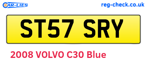 ST57SRY are the vehicle registration plates.
