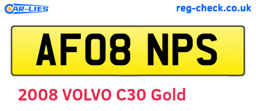 AF08NPS are the vehicle registration plates.