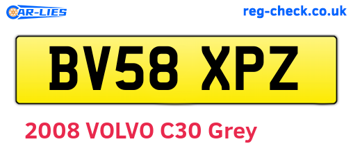 BV58XPZ are the vehicle registration plates.