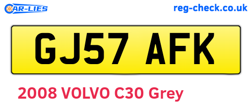 GJ57AFK are the vehicle registration plates.