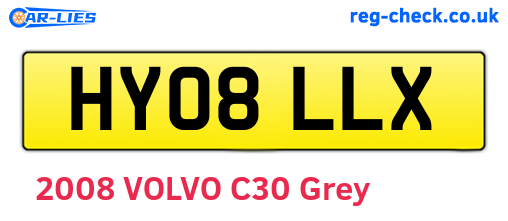 HY08LLX are the vehicle registration plates.