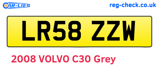 LR58ZZW are the vehicle registration plates.