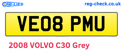VE08PMU are the vehicle registration plates.