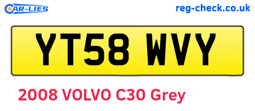 YT58WVY are the vehicle registration plates.