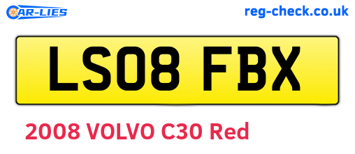 LS08FBX are the vehicle registration plates.