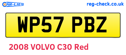 WP57PBZ are the vehicle registration plates.