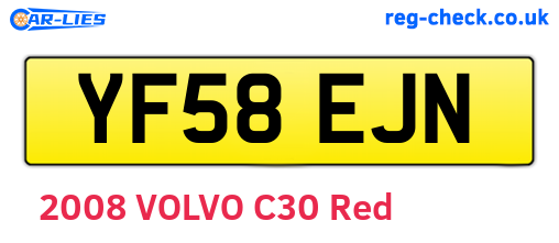 YF58EJN are the vehicle registration plates.