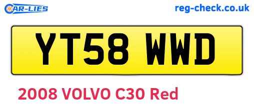 YT58WWD are the vehicle registration plates.