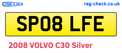 SP08LFE are the vehicle registration plates.