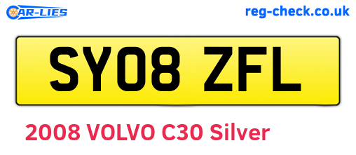 SY08ZFL are the vehicle registration plates.