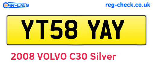 YT58YAY are the vehicle registration plates.