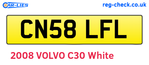CN58LFL are the vehicle registration plates.