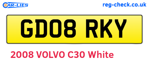 GD08RKY are the vehicle registration plates.