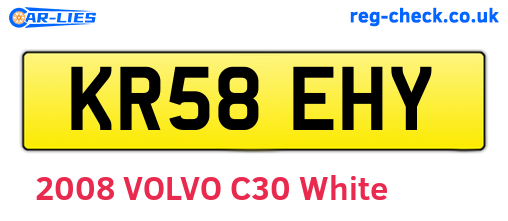 KR58EHY are the vehicle registration plates.