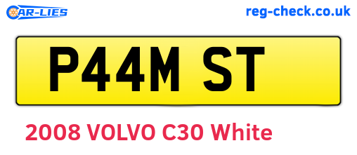 P44MST are the vehicle registration plates.