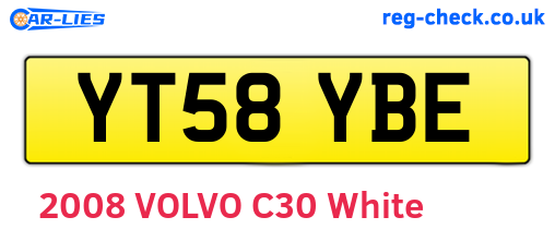 YT58YBE are the vehicle registration plates.