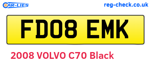 FD08EMK are the vehicle registration plates.