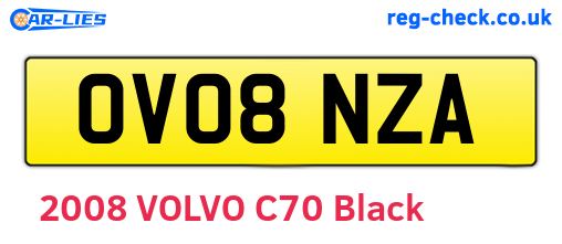 OV08NZA are the vehicle registration plates.
