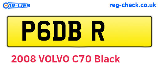 P6DBR are the vehicle registration plates.