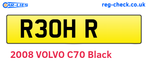 R3OHR are the vehicle registration plates.