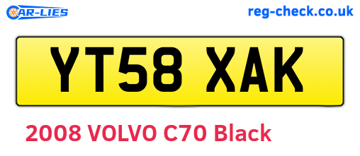 YT58XAK are the vehicle registration plates.