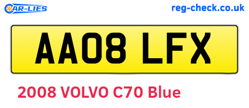 AA08LFX are the vehicle registration plates.