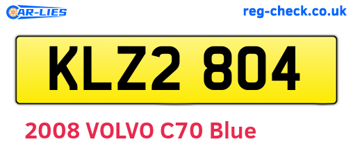 KLZ2804 are the vehicle registration plates.