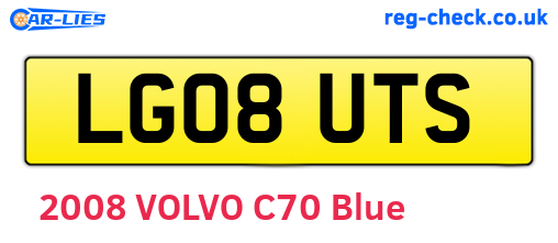 LG08UTS are the vehicle registration plates.