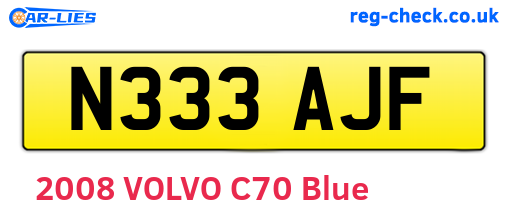 N333AJF are the vehicle registration plates.