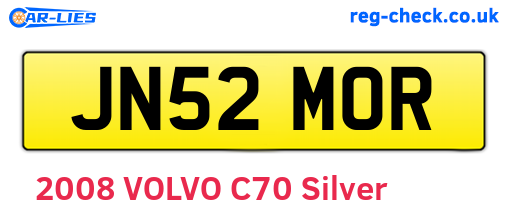 JN52MOR are the vehicle registration plates.