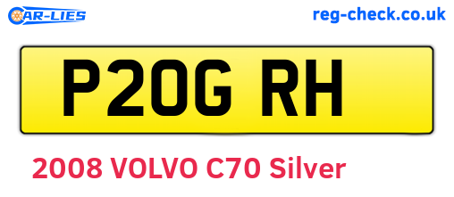 P20GRH are the vehicle registration plates.